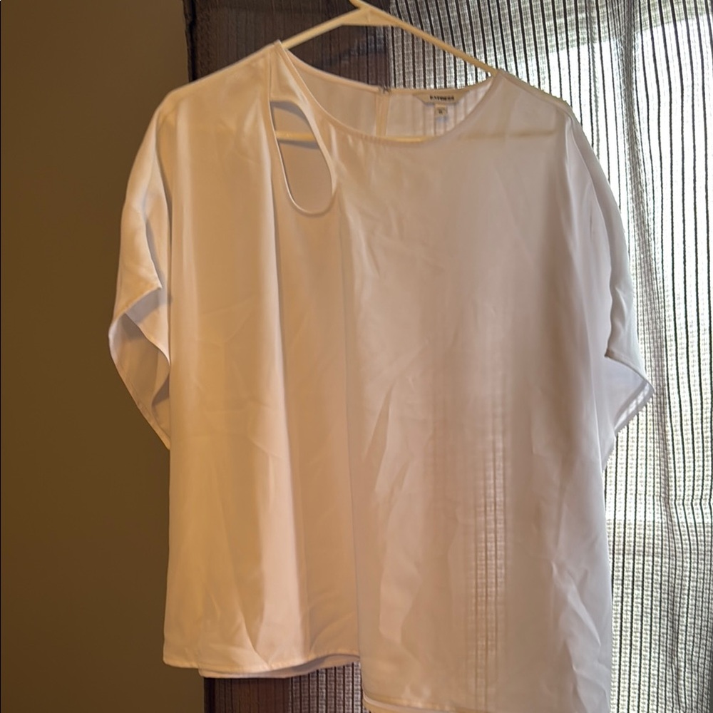 Express Cream Dolman Sleeve Boxy Blouse